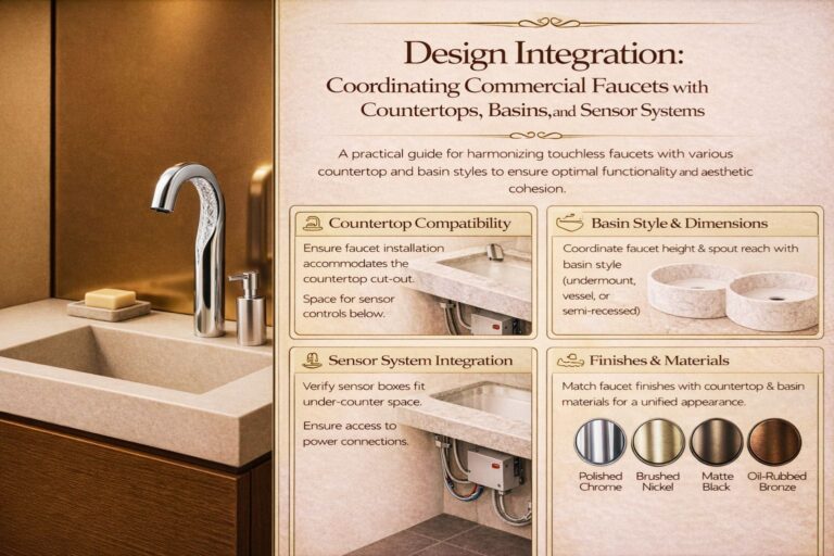 Read more about the article Design Integration: Coordinating Commercial Faucets with Countertops, Basins, and Sensor Systems