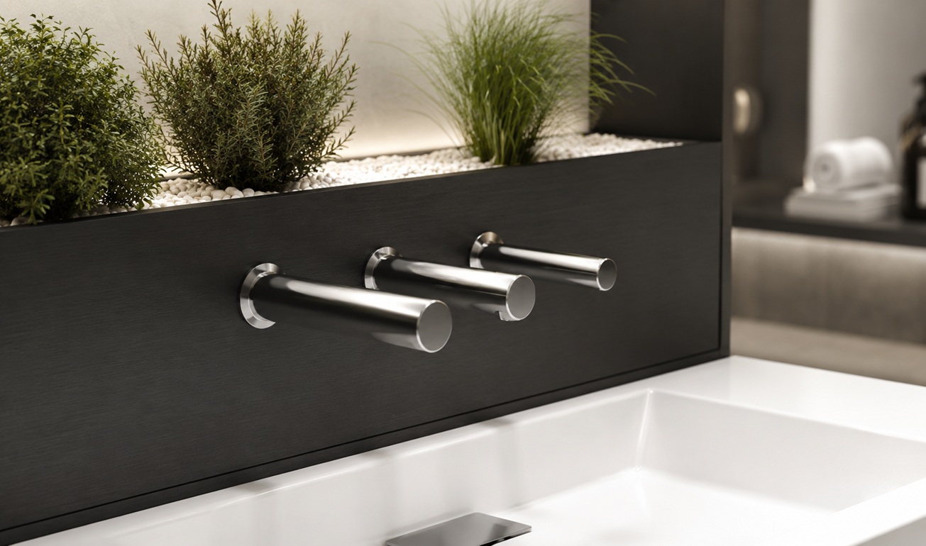 Airport restroom touchless faucet planning for high volume user traffic