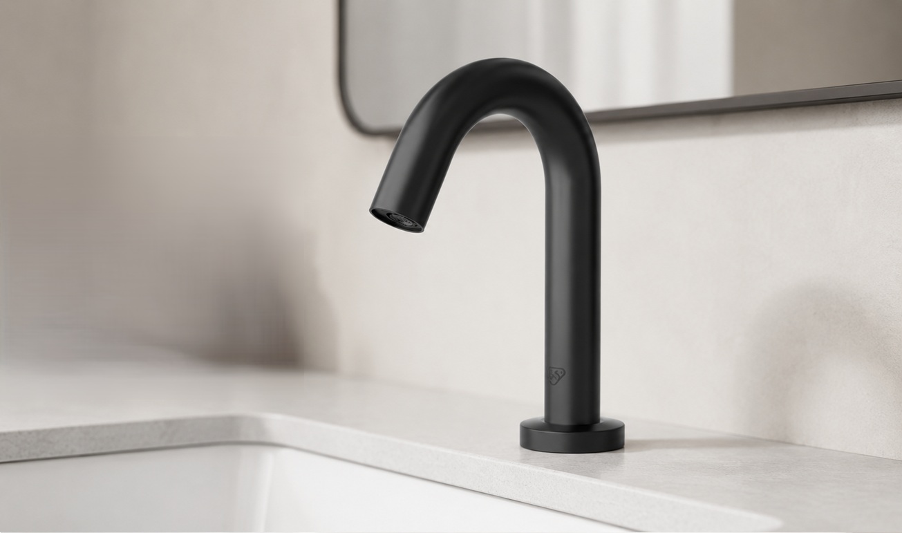 T&S Brass ChekPoint sensor faucet for rugged commercial restroom and hand sink applications