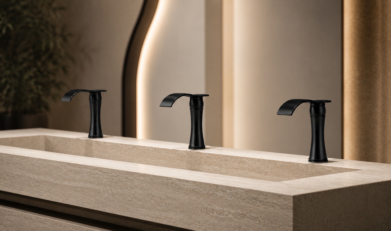 Commercial touchless faucet and soap dispenser specification for high traffic washrooms