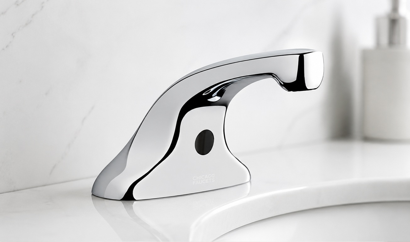 Chicago Faucets E-Tronic 80 commercial touch free faucet for institutional restrooms