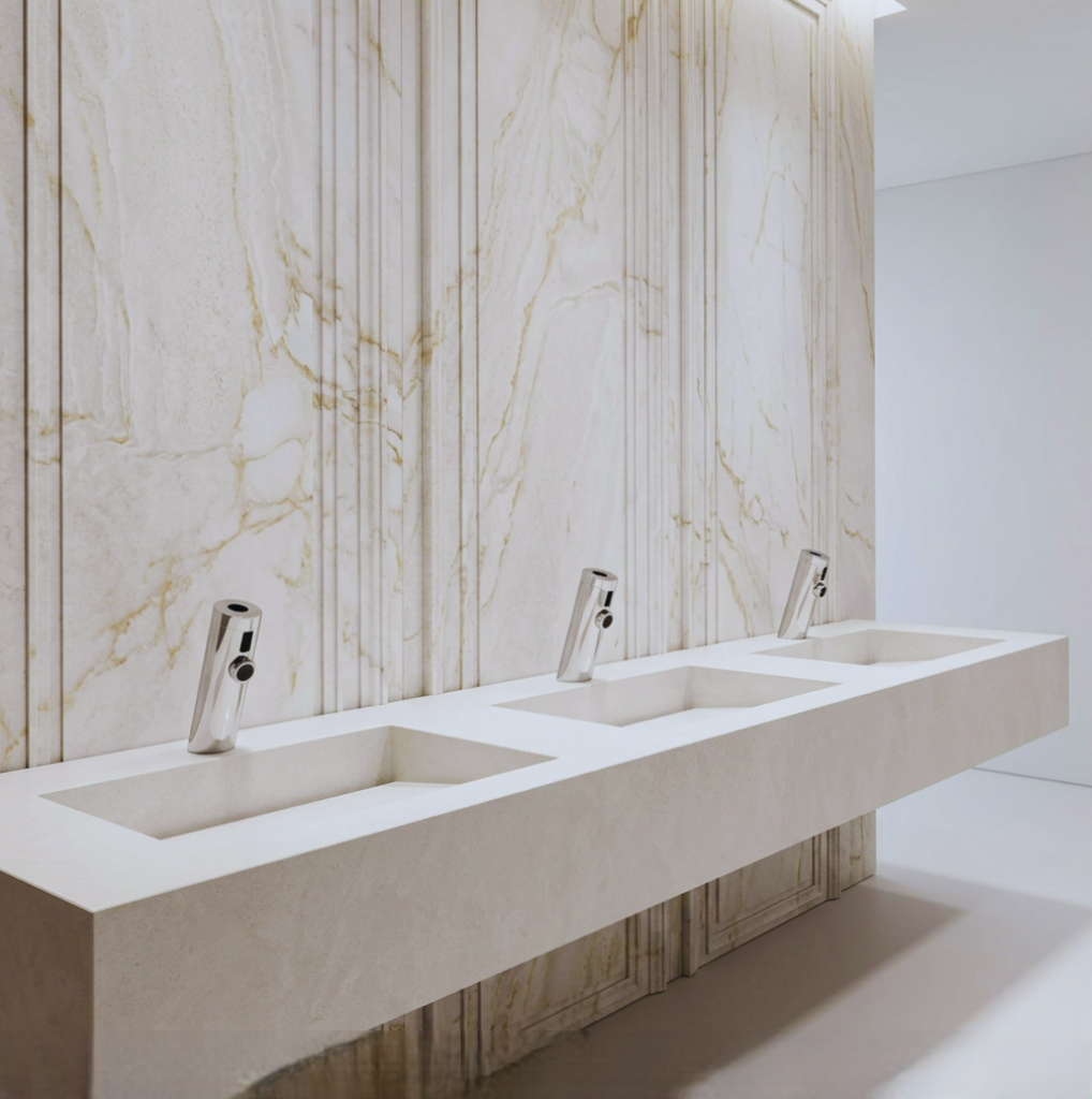 Wall mounted commercial touchless faucet research view