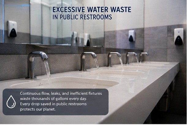 Commercial restroom faucet water waste plumbing efficiency requirements