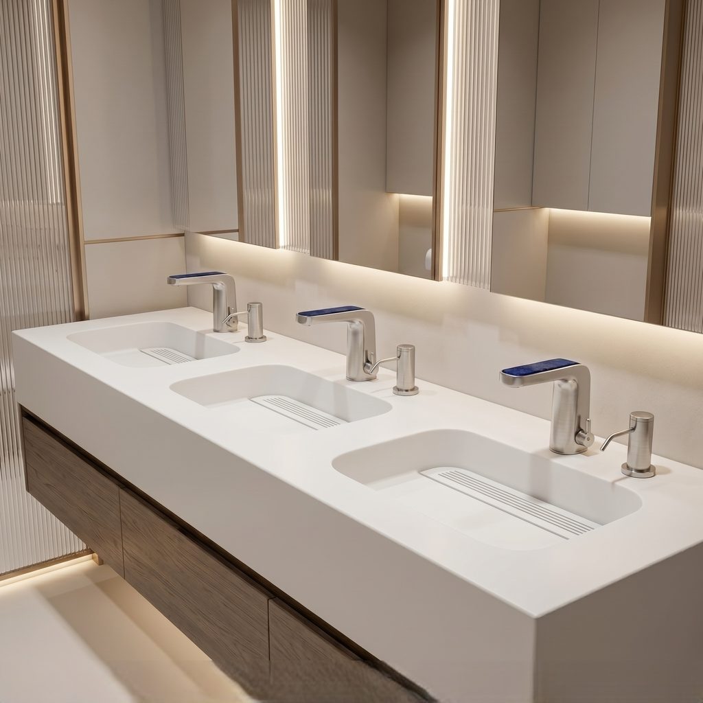 Commercial touchless faucet comparison for high-traffic theme park and amusement park restrooms